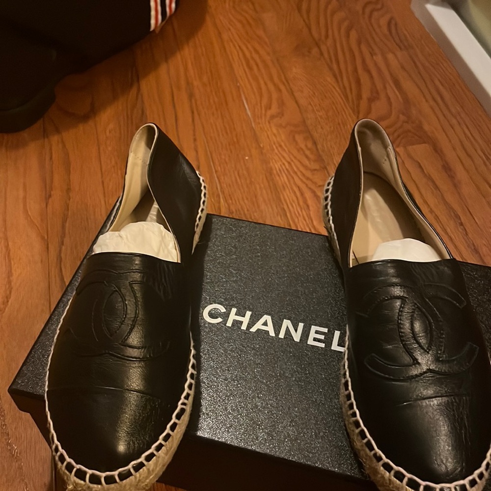 Black Chanel Espadrilles (size 8)